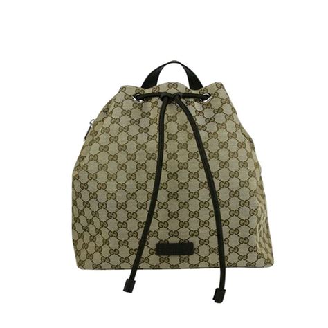 gucci original gg canvas beige brown backpack|black Gucci backpack for men.